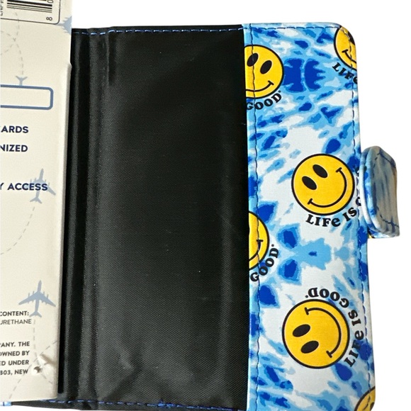 Life is Good Passport Wallet - Blue and Yellow - Picture 3 of 5
